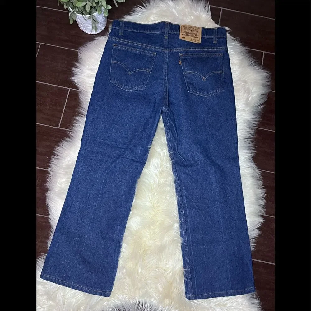 Levi’s 517 vintage Made in USA  Orange Tab blue jeans sz 36X30